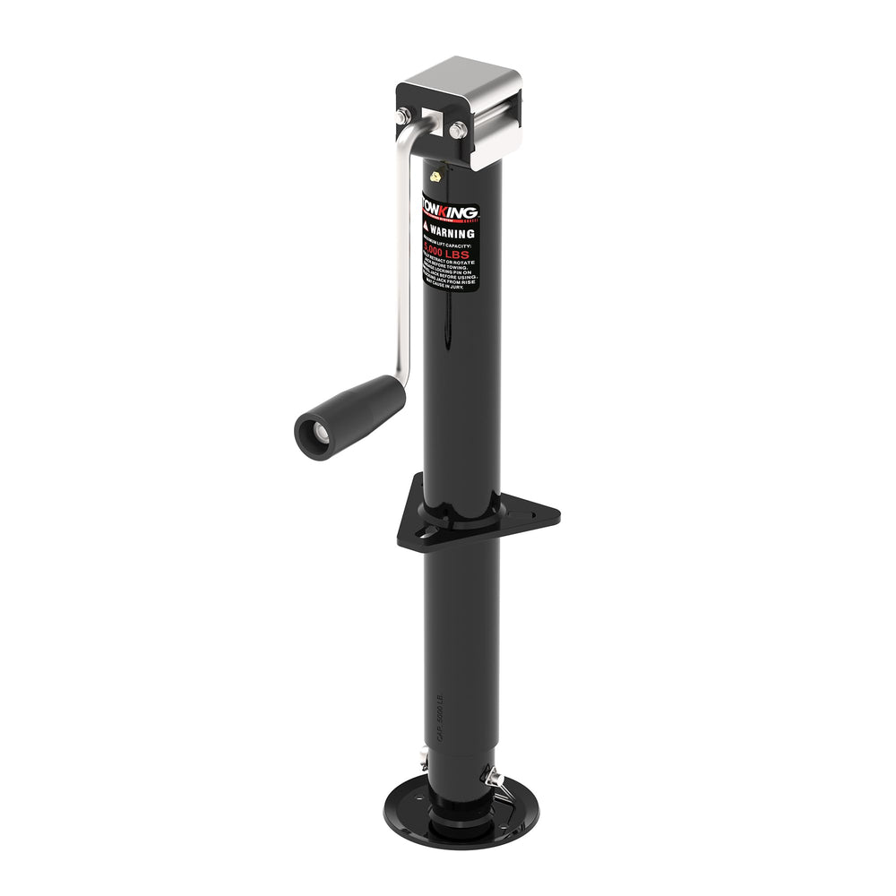 TOWKING front view of A-frame jack showing sturdy lifting for safer hitching