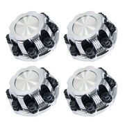 tpengine front view of four center caps showing clean finish and restored wheel look