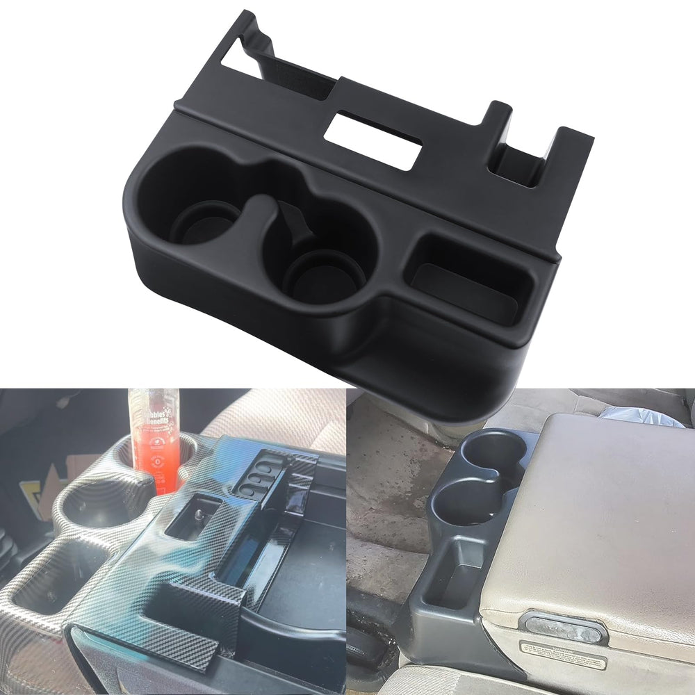 TQPONLY front view cup holder showing clean fit and easy reach benefit