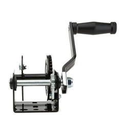 TR Industrial ergonomic handle being cranked demonstrating easier loading and comfortable grip
