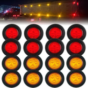 Traberm front packaging showing 8 amber and 8 red lights and components for quick install