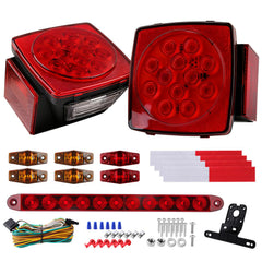 Traberm square tail light front view showing bright LEDs and durable lens for safer braking