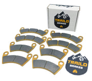 Traild front and rear pad set showing complete kit and fitment benefit