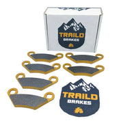 Traild front packaging showing full vehicle pad set and clear fitment benefit