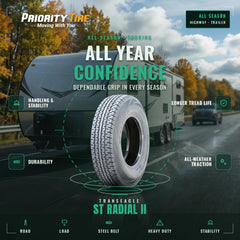 Transeagle ST II sidewall close-up showing load index and tire identification benefits