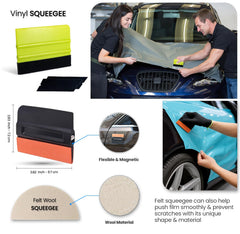 TRAYCLICKS felt squeegee close-up protecting paint while removing air and water