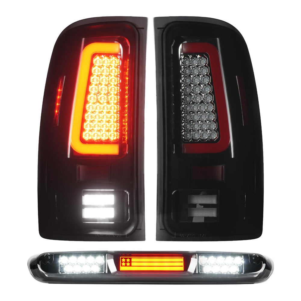 Tresound front tail light assembly showing fit and bright LEDs for improved safety