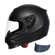 TRIANGLE helmet front view showing full-face protection and secure fit