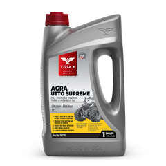 Triax Agra UTTO gallon front label showing compatibility and benefits