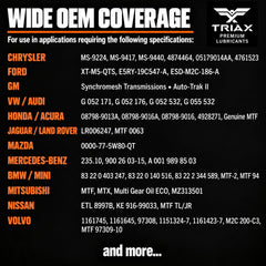 Triax Synergy Gear MT label detail highlighting GL-4 and 75W-80 clarity