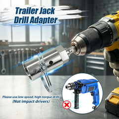 TRILVIX adapter attached to a 1-inch jack shaft demonstrating secure connection