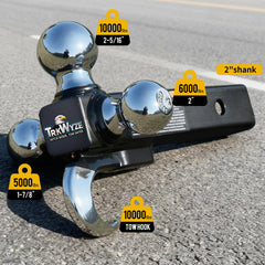TrkWyze chrome ball close-up highlighting corrosion resistance and smooth finish