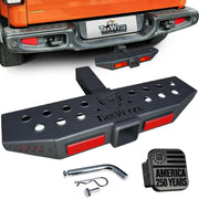 TrkWyze front-profile hitch step showing solid construction and convenience
