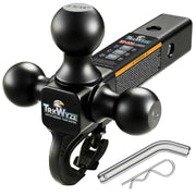 TrkWyze front view showing tri-ball convenience and quick swap benefit