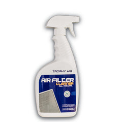 Trophy Air front view of 32 oz spray bottle showing label and easy-grip design for convenient cleaning