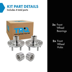 TRQ front hub assembly front view highlighting precise fit