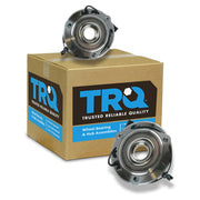 TRQ front wheel hub set packaging showing kit contents and benefit of ready-to-install