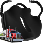 Truckules front view of large big rig seat cushion showing durable cover and comfort