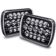 ONLINE LED STORE TRUE MODS front view showing 7x6 LED sealed beam and clear beam pattern benefit