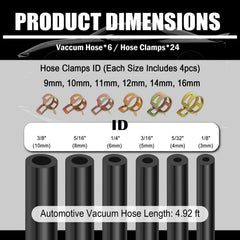 TSIEBRV hoses lined by diameter for easy selection and matching ports