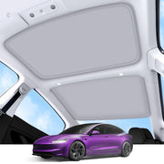 TSLDRV front view of sunshade showing precise Model 3 fit and sleek look