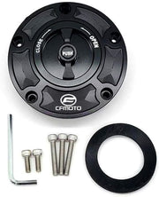 TT719 front view fuel cap showing sleek profile and quick access benefit