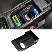 TTCR-II front view of console tray installed showing tidy storage benefits