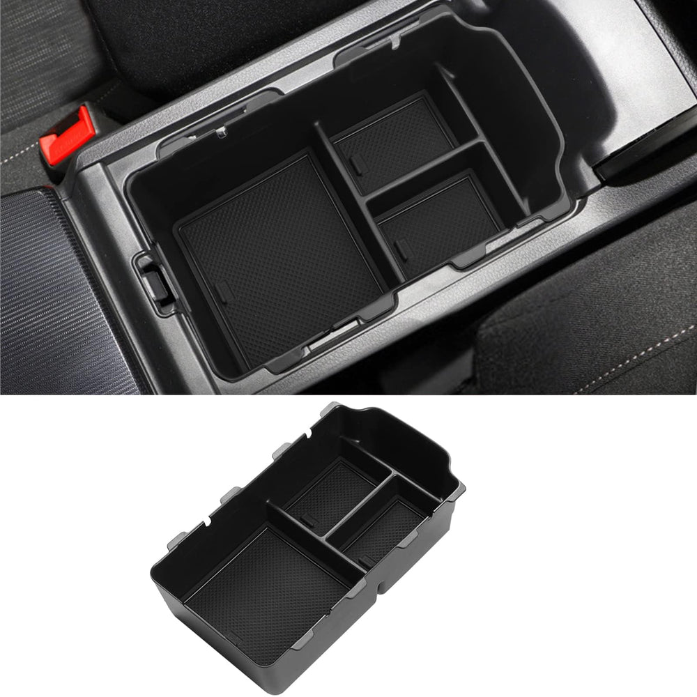 TTCR-II front view installed in Civic center console showing neat storage