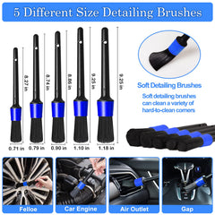 TTRCB assortment of hand detailing brushes for vents seams and upholstery benefit