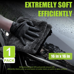 TTRCB 16x16 microfiber cloth polishing glass for streak-free visibility