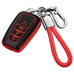 Tukellen red key fob cover front view showing clean fit and protection