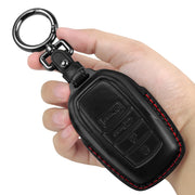 Tukellen front view leather key cover showing sleek protection and refined look