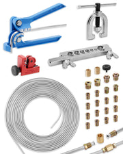 Turnirace kit front layout showing tools and 25 ft line for ready repairs