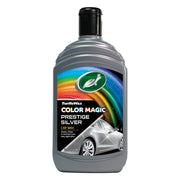 Turtle Wax bottle front label showing product name and silver benefit