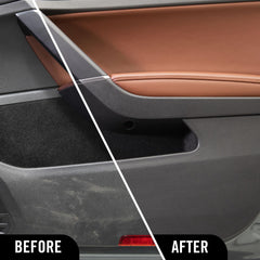 Turtle Wax spray action on seat showing quick stain removal benefit