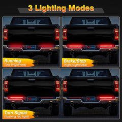 Turvysen mounted on a trailer bumper illustrating easy installation and enhanced rear signaling