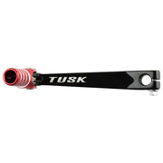 TUSK folding shift lever front profile showing fitment and lightweight design