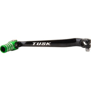 TUSK folding shift lever front profile showing black arm and green tip for improved control