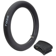 TUSK front packaging of 100/90x19 inner tube showing size and brand benefits