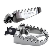 TUSK front profile peg showing wide platform and durable finish for improved control