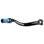 TUSK folding shift lever front view shows durable anodized finish and direct-fit benefit