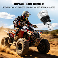 Tutor Auto ball joint close-up revealing durable joint construction for improved steering control