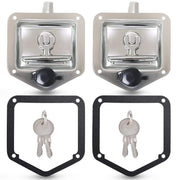 Tutor Auto front view showing two stainless steel latches and benefits of replacement