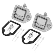 Tutor Auto front view of two paddle latches showing secure closure benefit