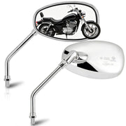 Tvitano front packaging showing pair of chrome oval mirrors and mounting hardware benefit easy replacement