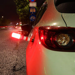 Twinkle Star detachable stand set on pavement demonstrating stable upright positioning