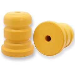 Txouoxt front view of rear bump stops showing shape and fit for quick identification