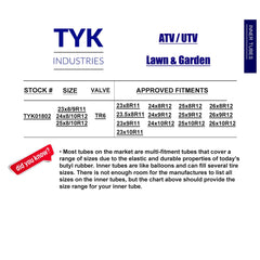 TYK Industries inner tube installed on an ATV wheel showing proper fitment and improved off-road traction