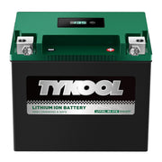 TYKOOL battery front view showing compact drop-in replacement benefit
