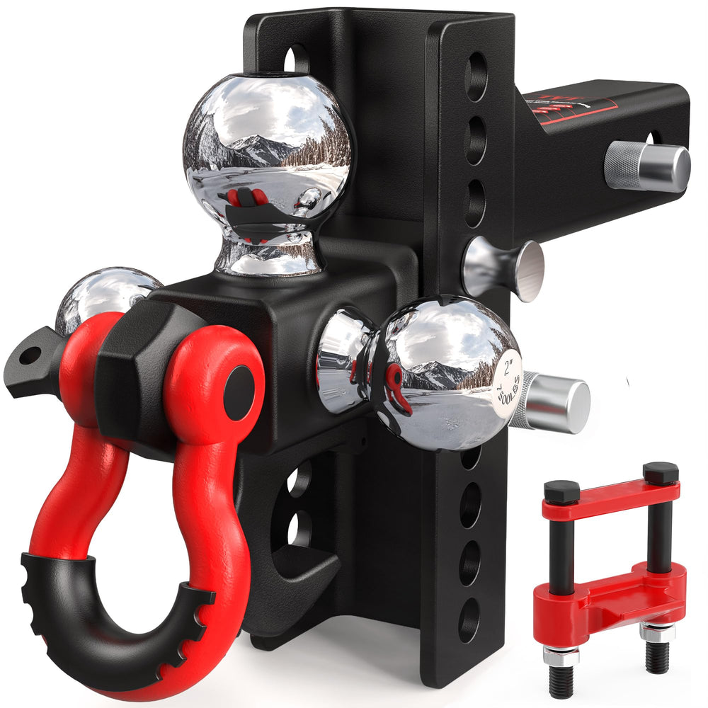 TYT front view assembled hitch showing full kit and compact footprint, improving convenience